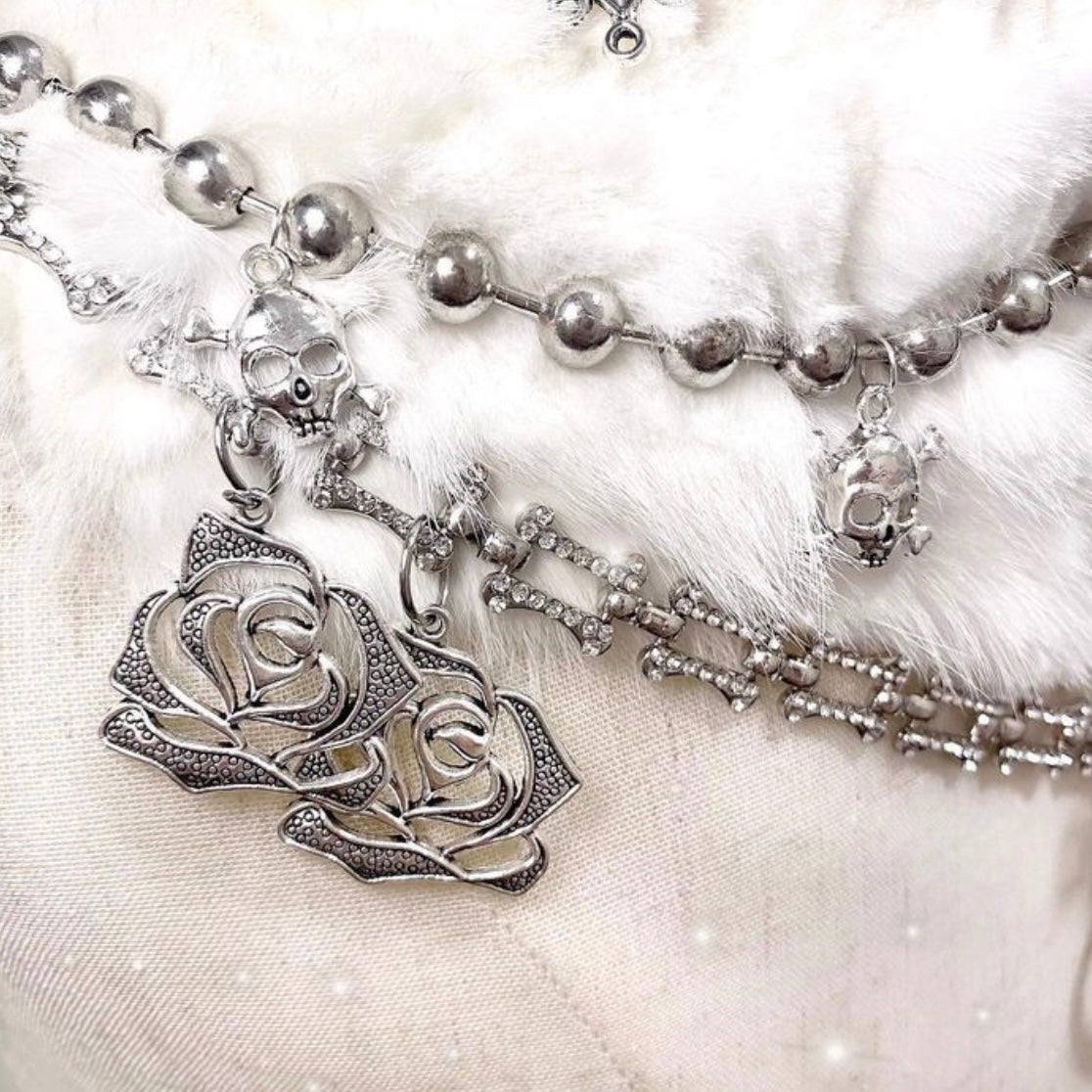 Skeleton Boss Belt(White&Brown)#003