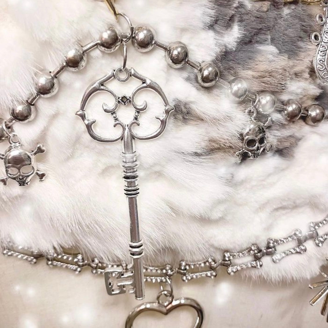 Skeleton Boss Belt(White&Brown)#003