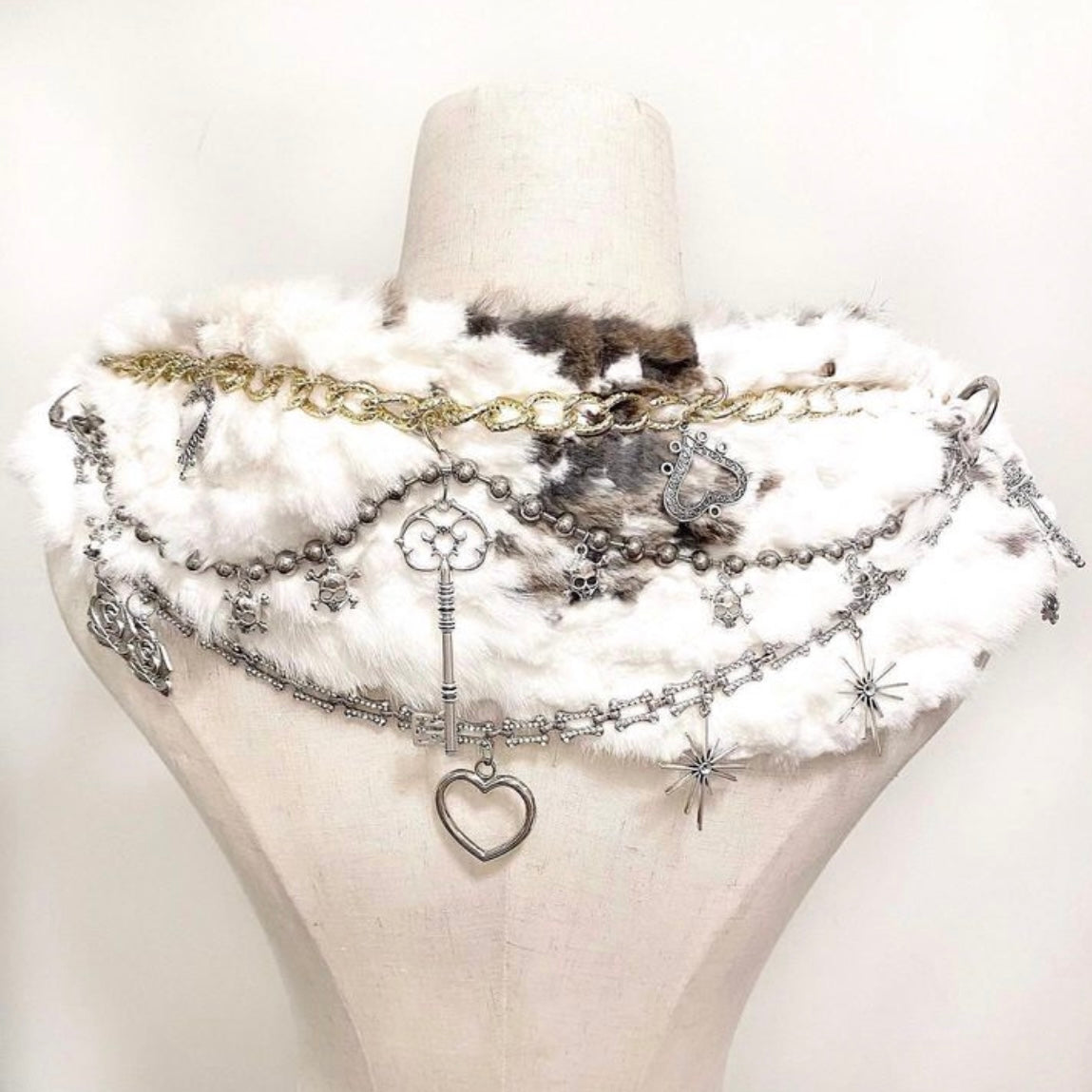 Skeleton Boss Belt(White&Brown)#003