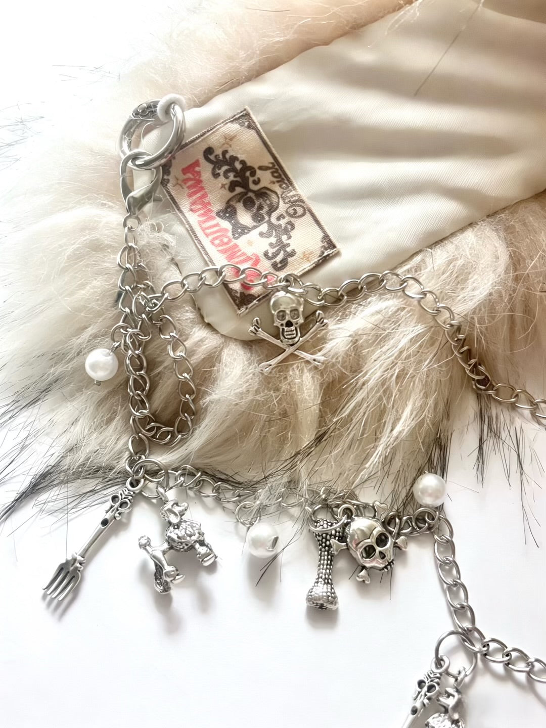 2000s Furry Necklace(White)#009