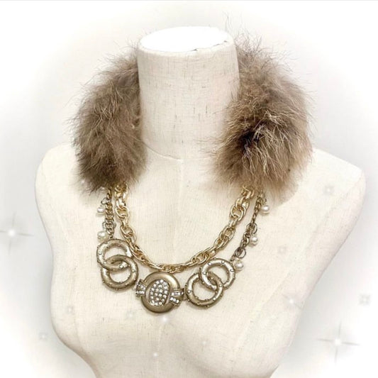 2000s Furry Necklace(Gold)#004